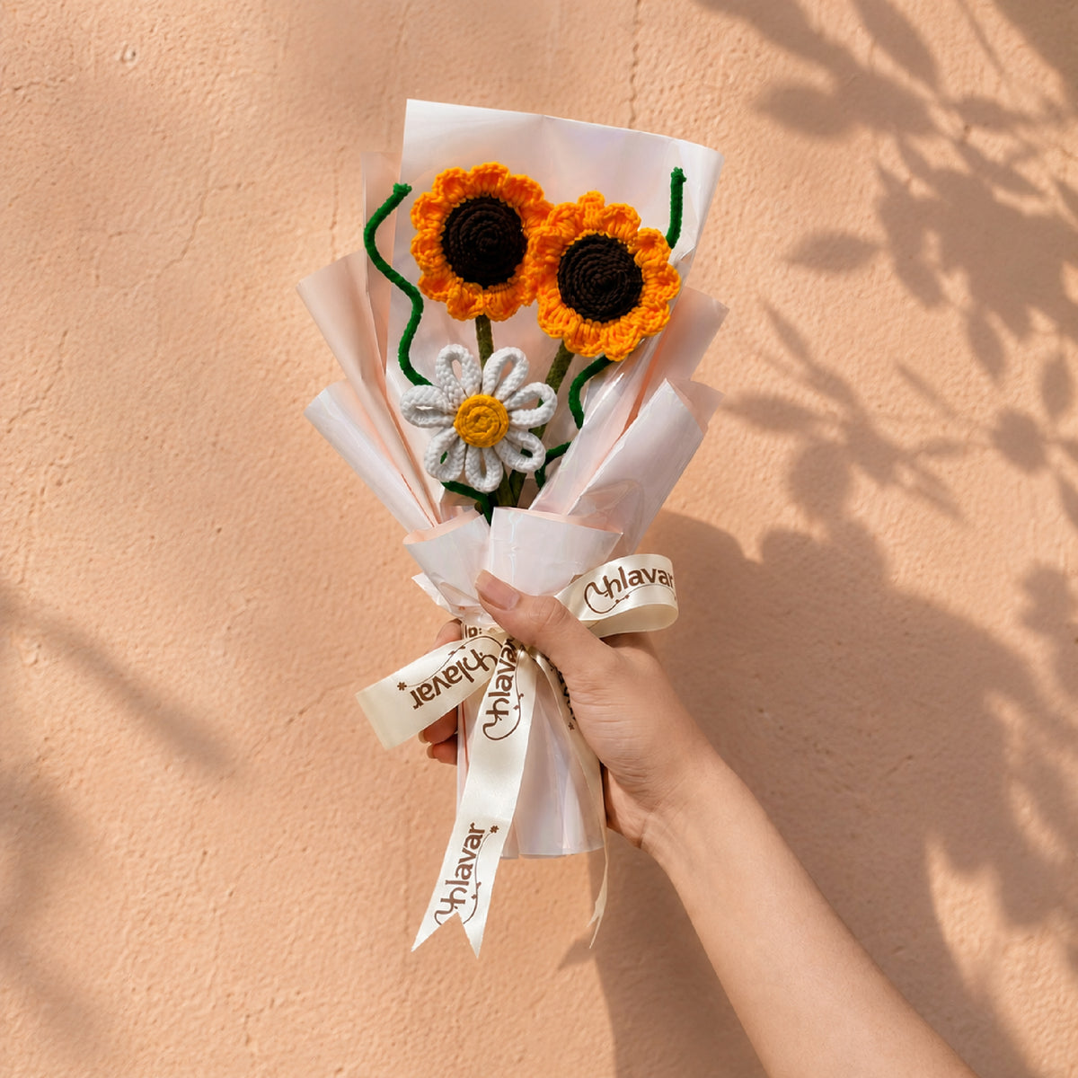 Golden Glow โ Sunflower & Daisy Bouquet with Fragrance Roll On