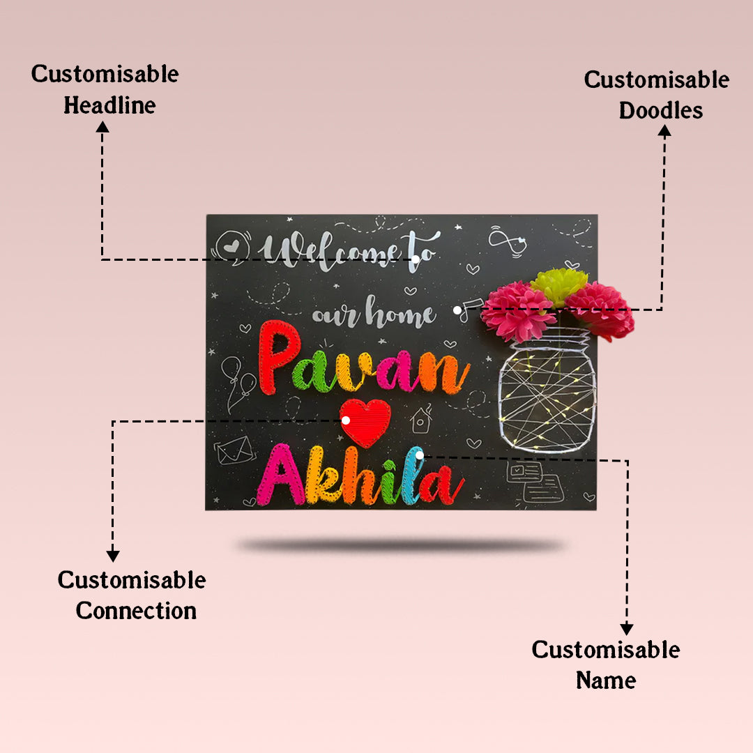 Crafted Elegance: Personalized String Art Name Plate