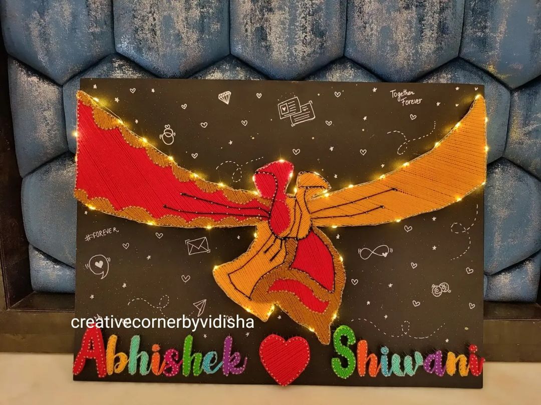 Gathbandhan String art with lights