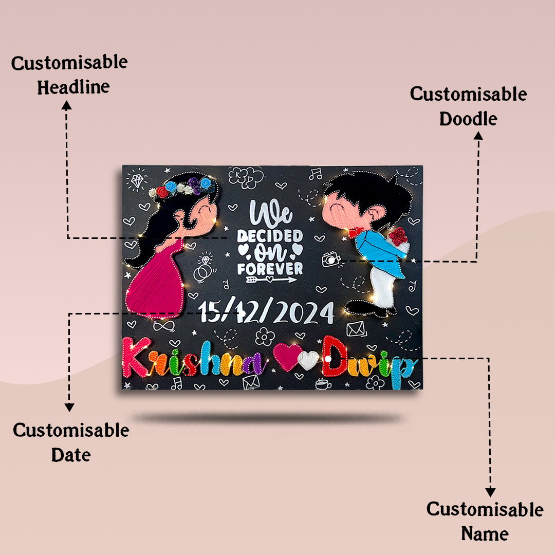 Personalized Couple String Art Gift – We Decided on Forever