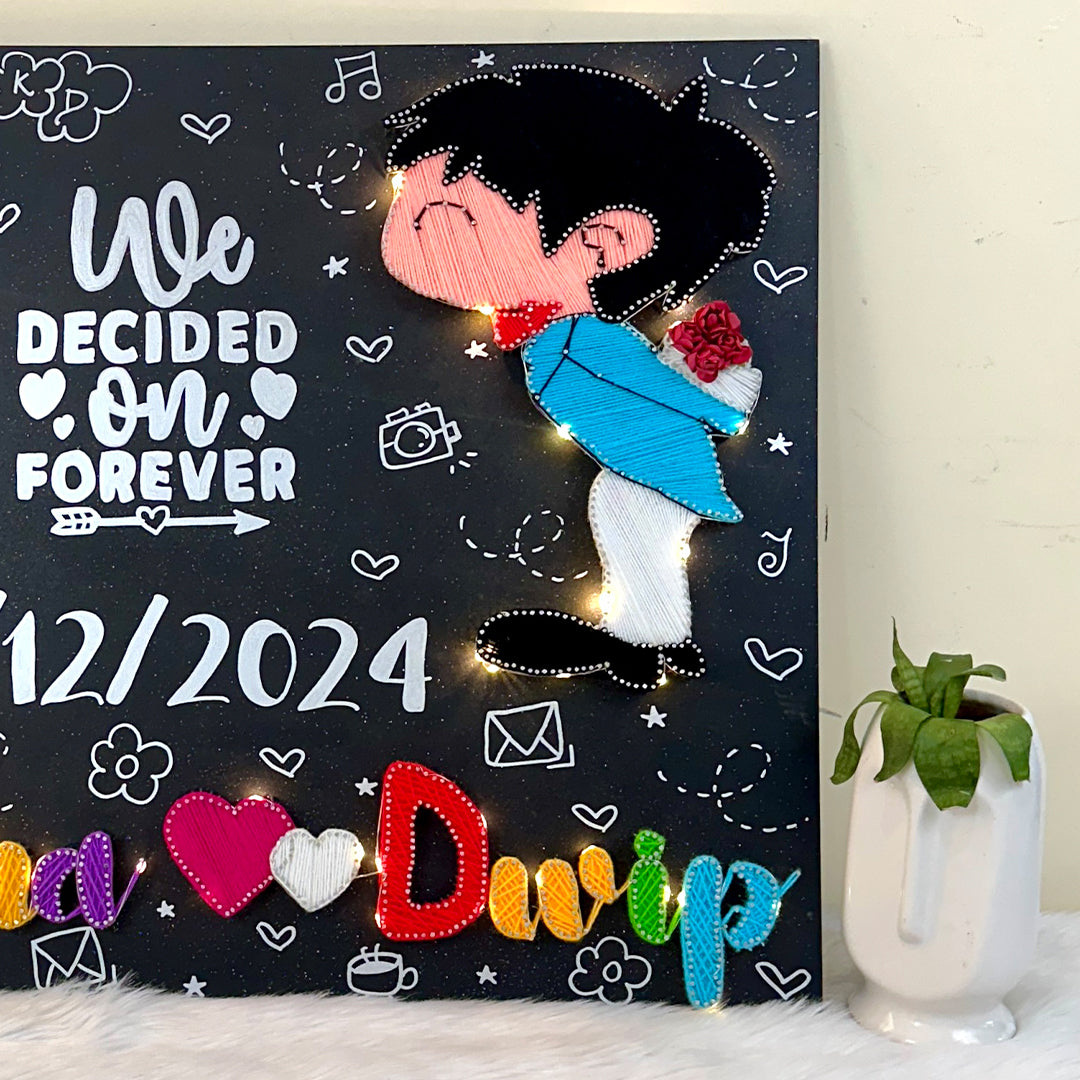 Personalized Couple String Art Gift – We Decided on Forever