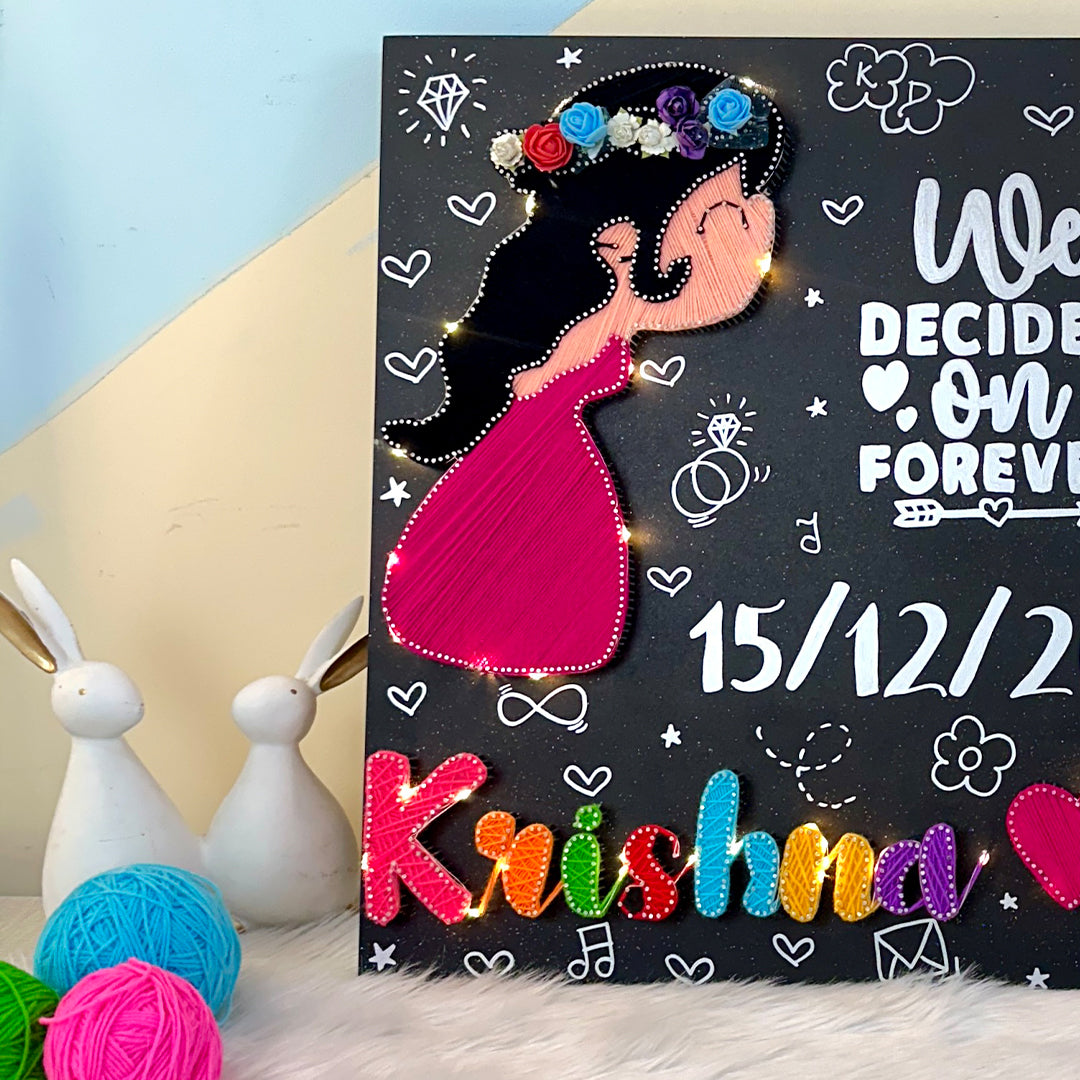 Personalized Couple String Art Gift – We Decided on Forever