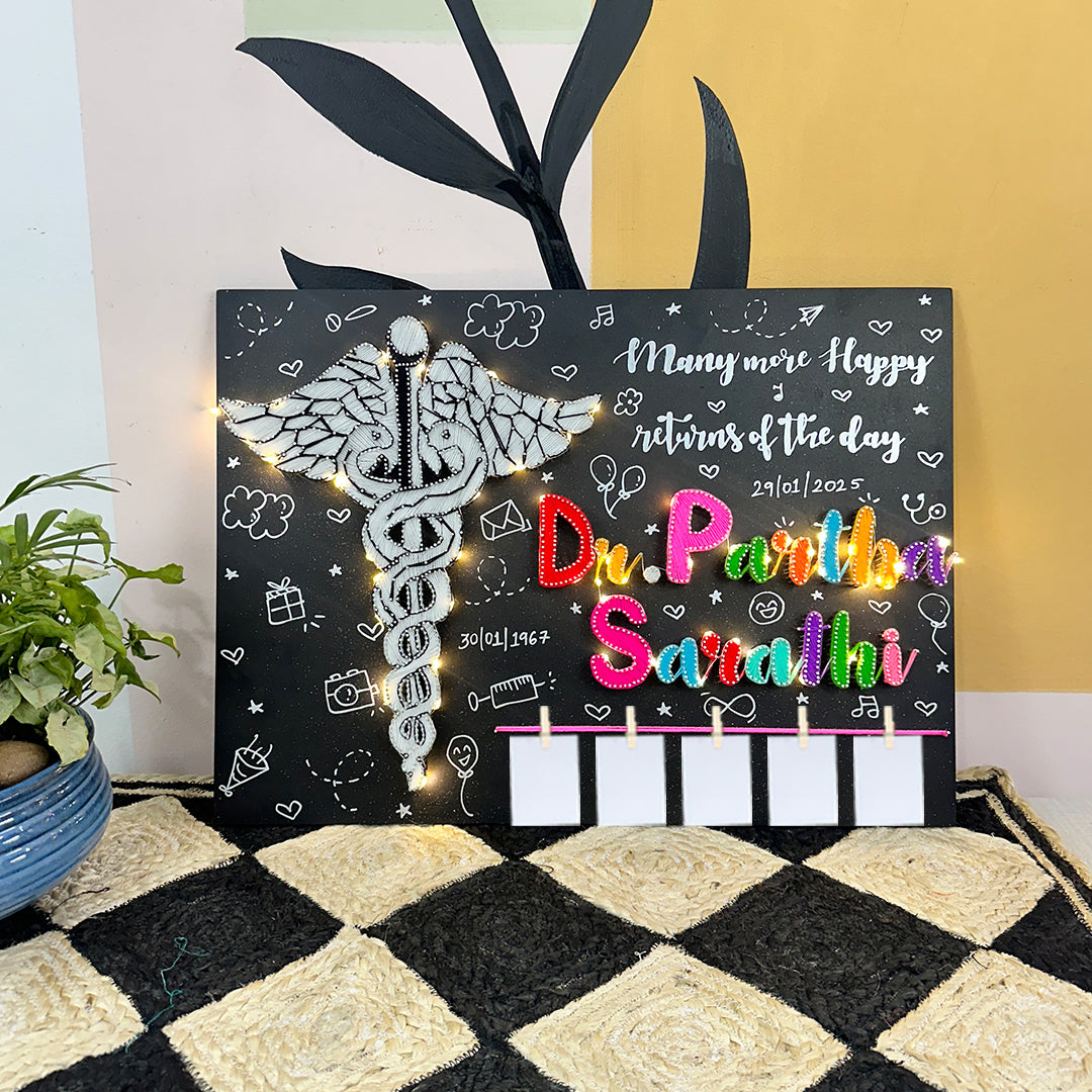 Personalized Doctor-Themed String Art Gift