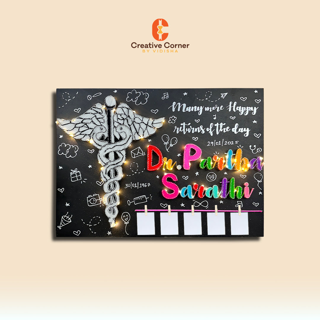 Personalized Doctor-Themed String Art Gift