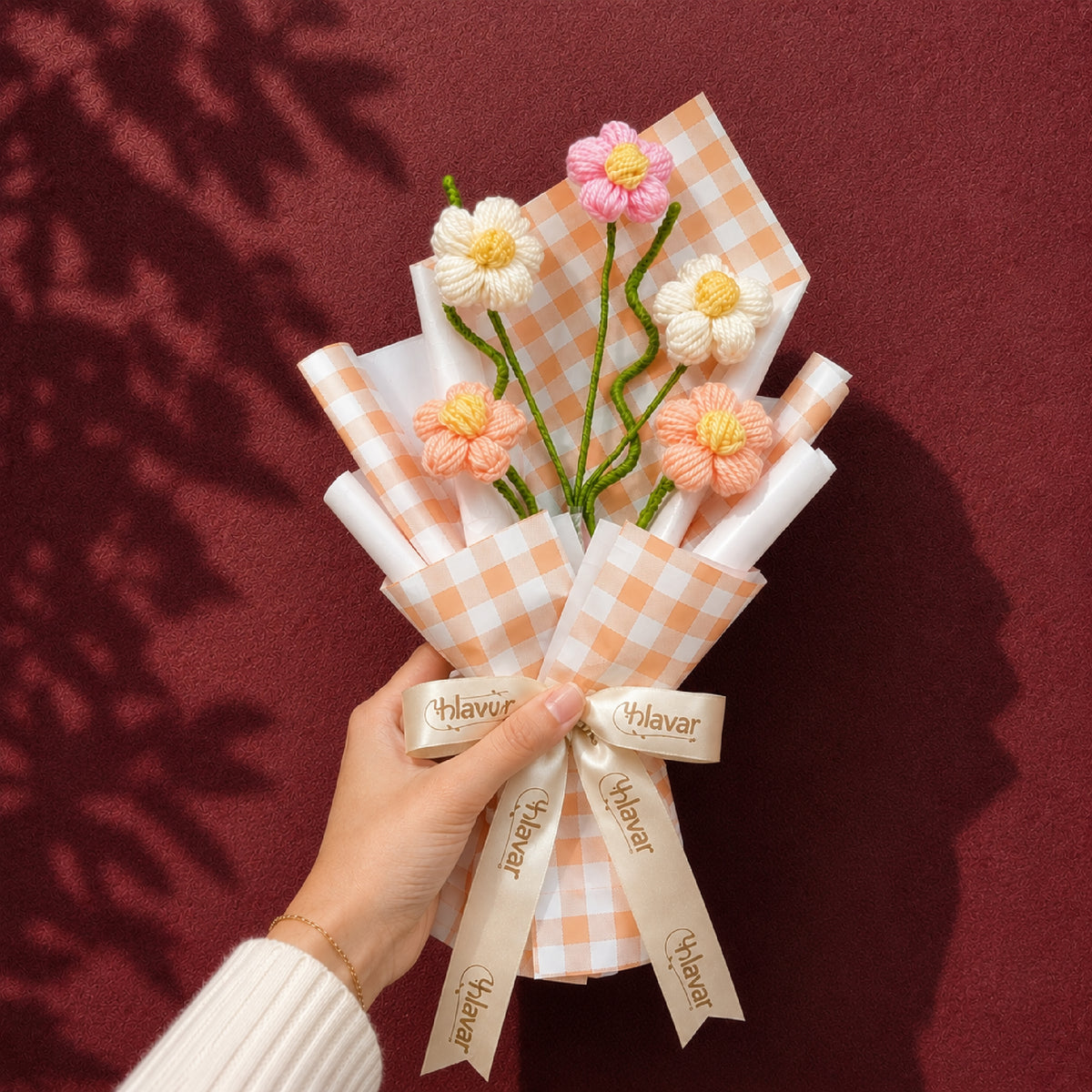 The Good Bunch – Cord Daisy Bouquet with Fragrance Roll-On