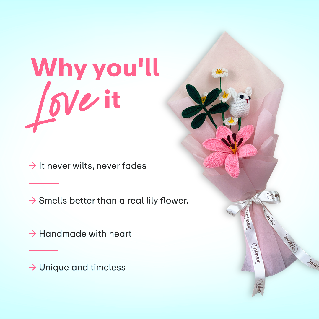Pastel Garden – Handmade Crochet Bouquet