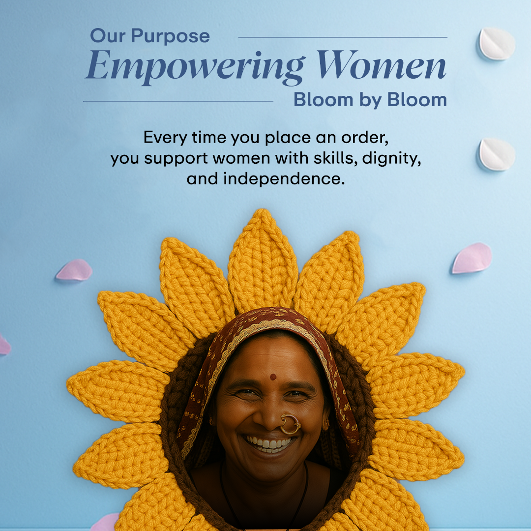 Single Crochet White Rose Bouquet