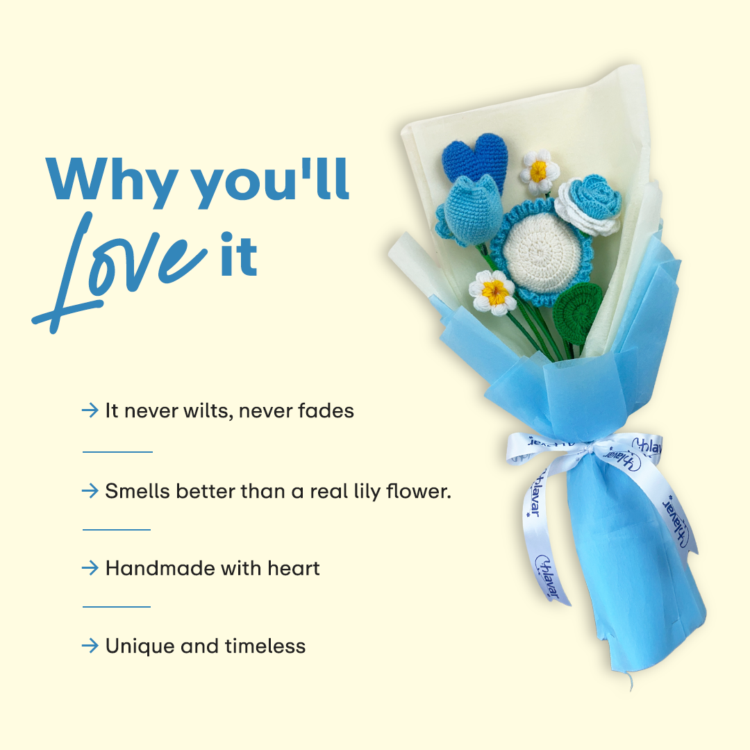 Soft Skies – Forever Flower Bouquet