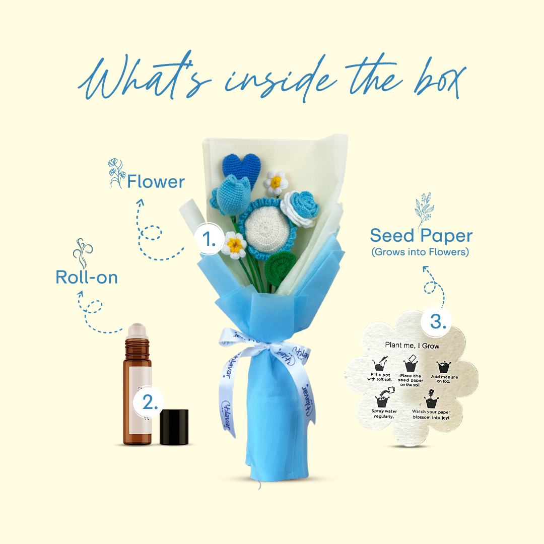 Soft Skies – Forever Flower Bouquet