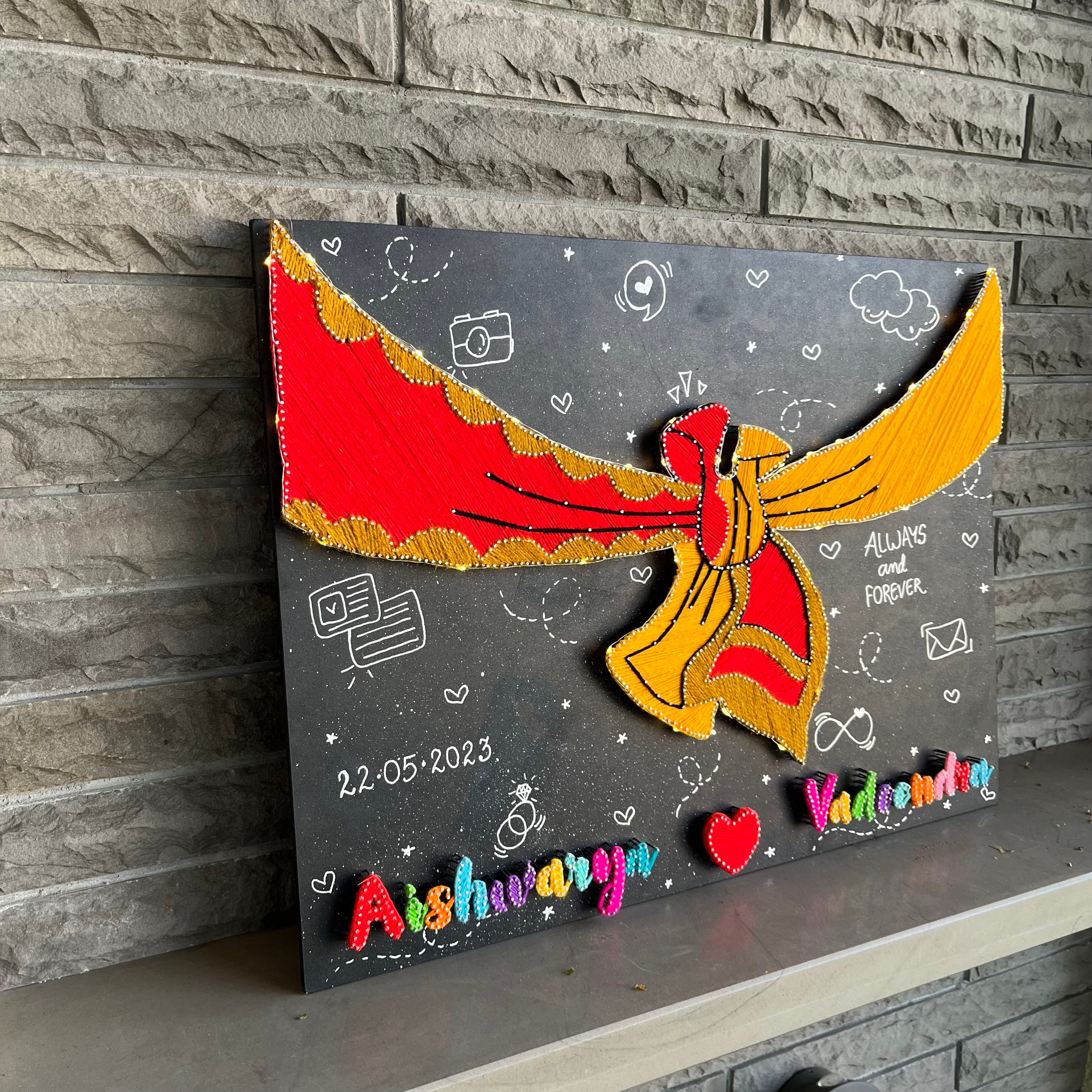Gathbandhan String art of Couple