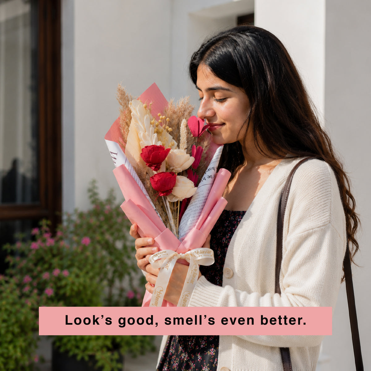 Blush Muse | Dried Pink Rose Arrangement with Fragrance Spray