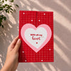 Beyond Gifts With All My Heart Card with Candle & Crochet Flowers Combo