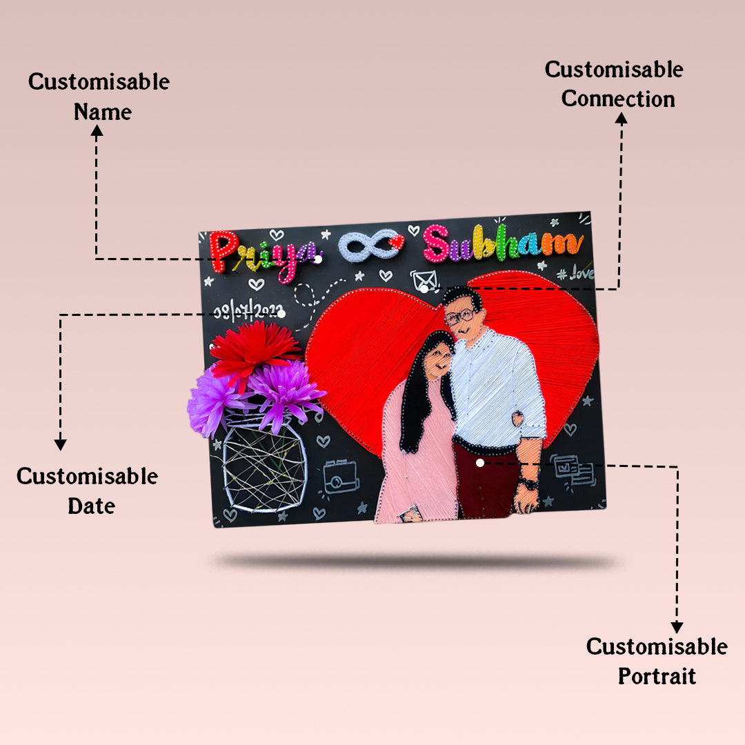 A Romantic String Art for Valentine's Day