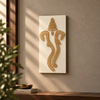 Handwoven Ganesha Wall Art | Gold String Panel for Home & Pooja Room