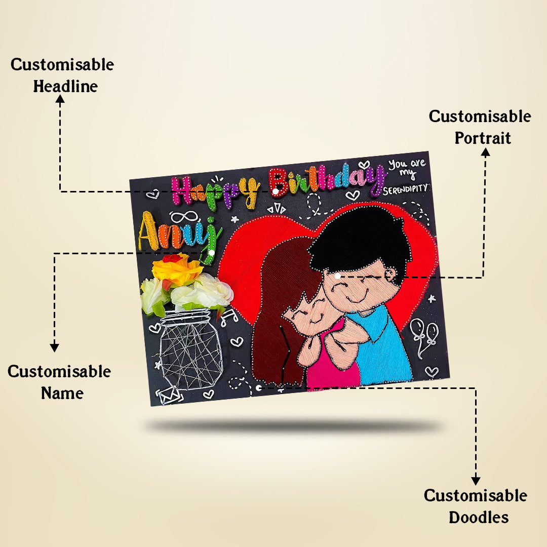 Birthday Hearts on Strings