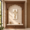 Handwoven Ganesha Wall Art | Gold String Panel for Home & Pooja Room
