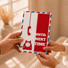 Long Distance "Until Next Time" I Miss You Greeting Card with Crochet Flowers