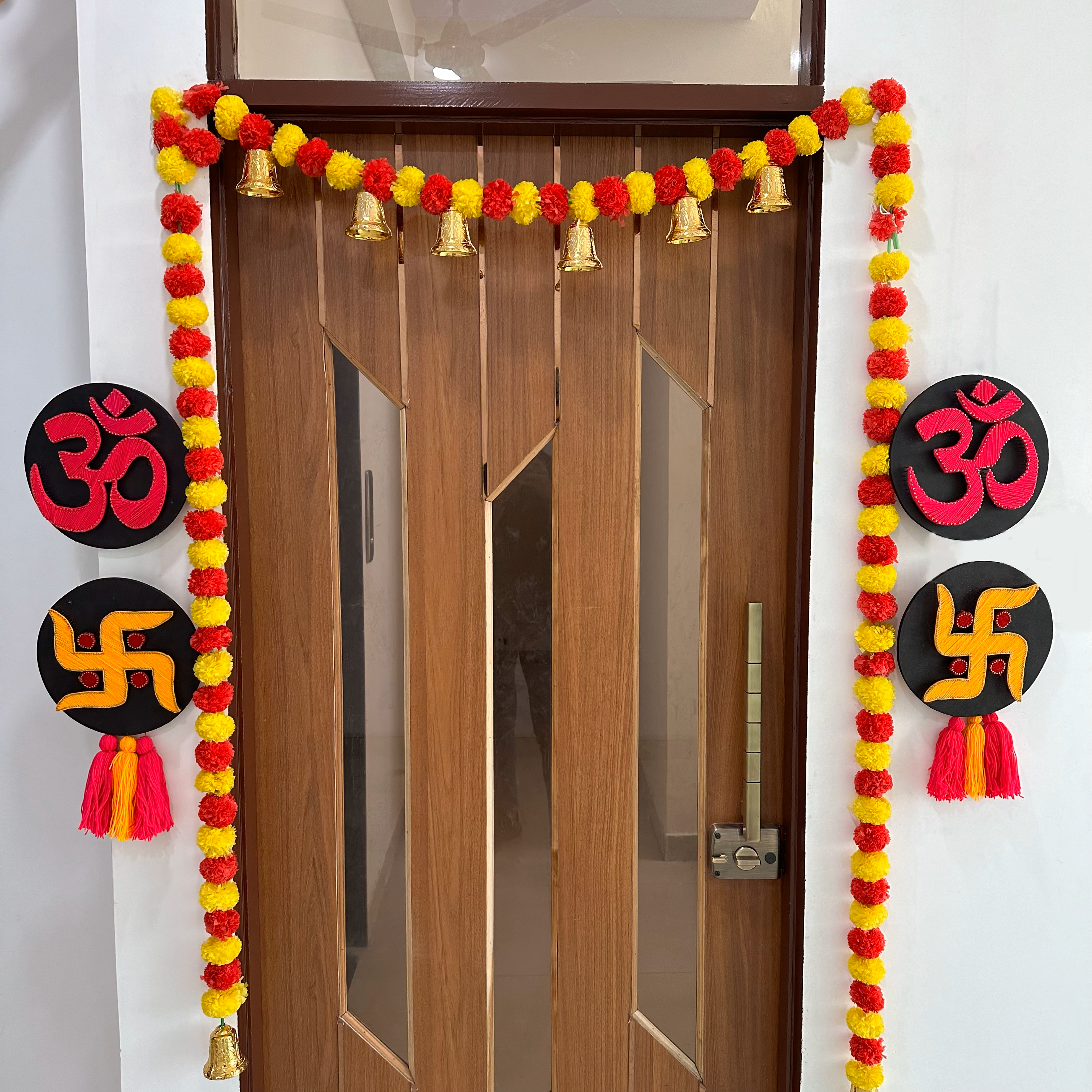 Sacred Symbols: Om & Swastik Wall Decor 