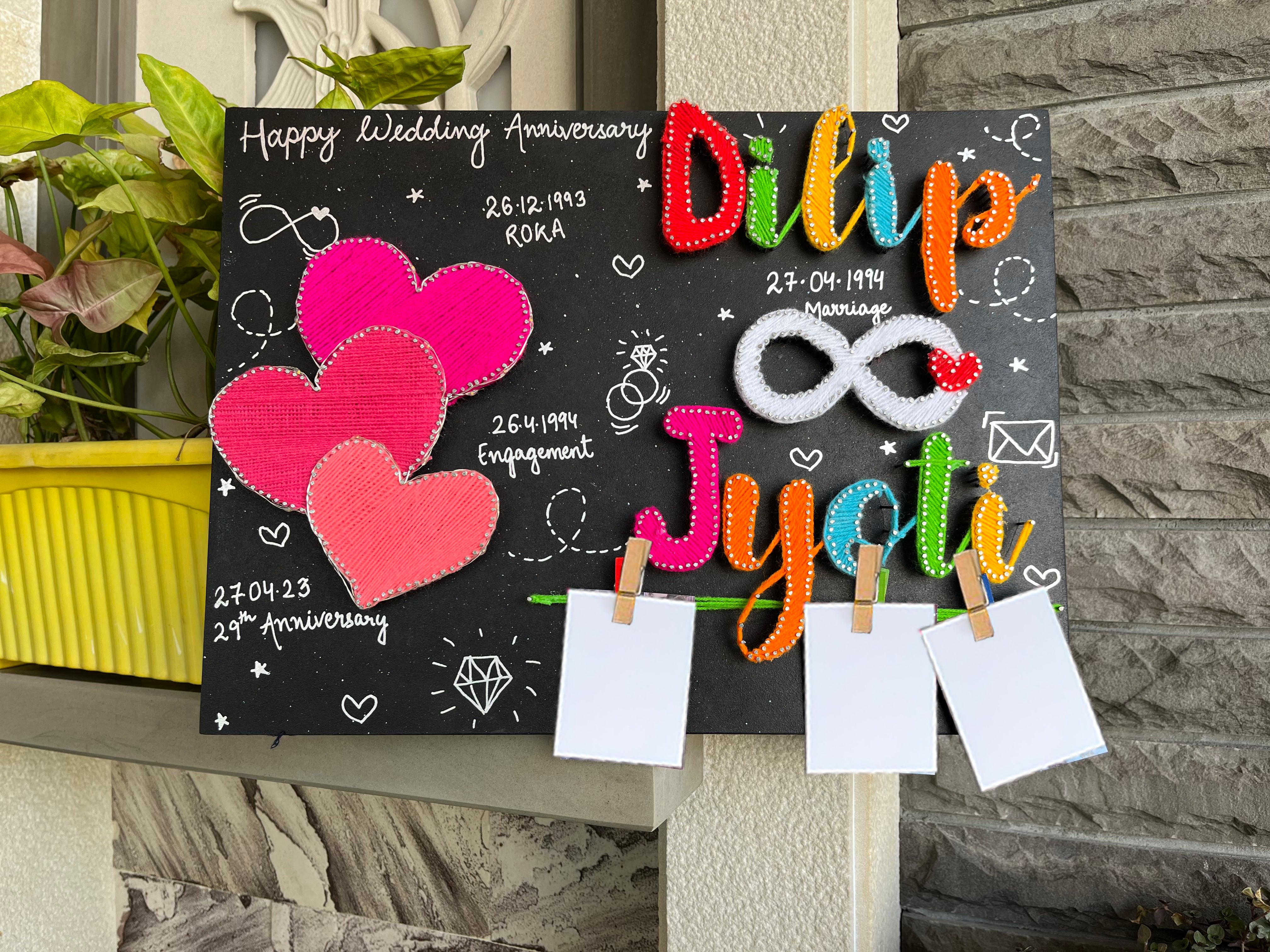 Heartstrings: A Customized String Art With Names