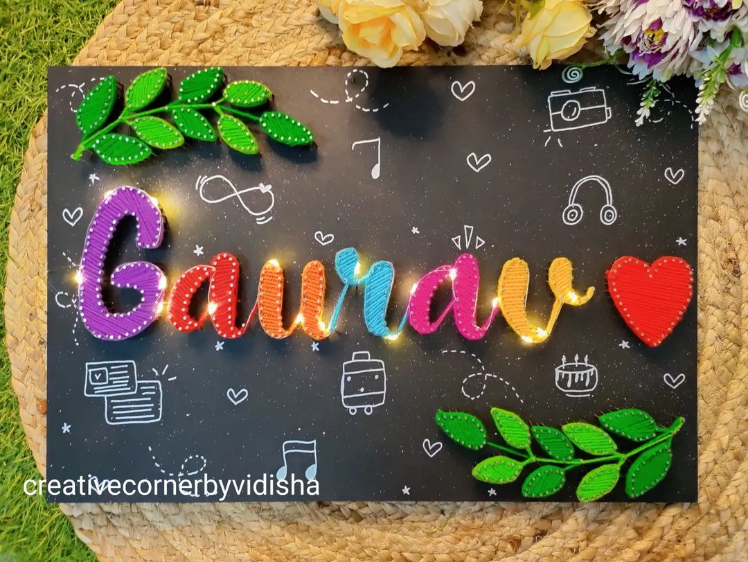 Single Name String Art