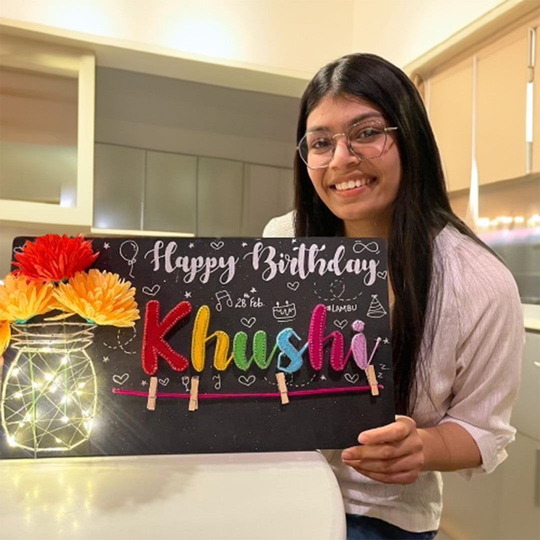 Illuminating Wishes: Birthday String Art Gift