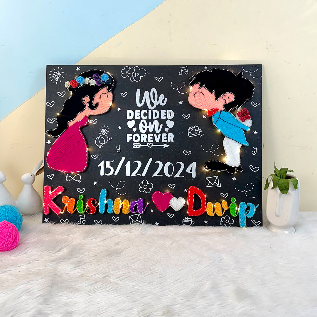 Personalized Couple String Art Gift – We Decided on Forever
