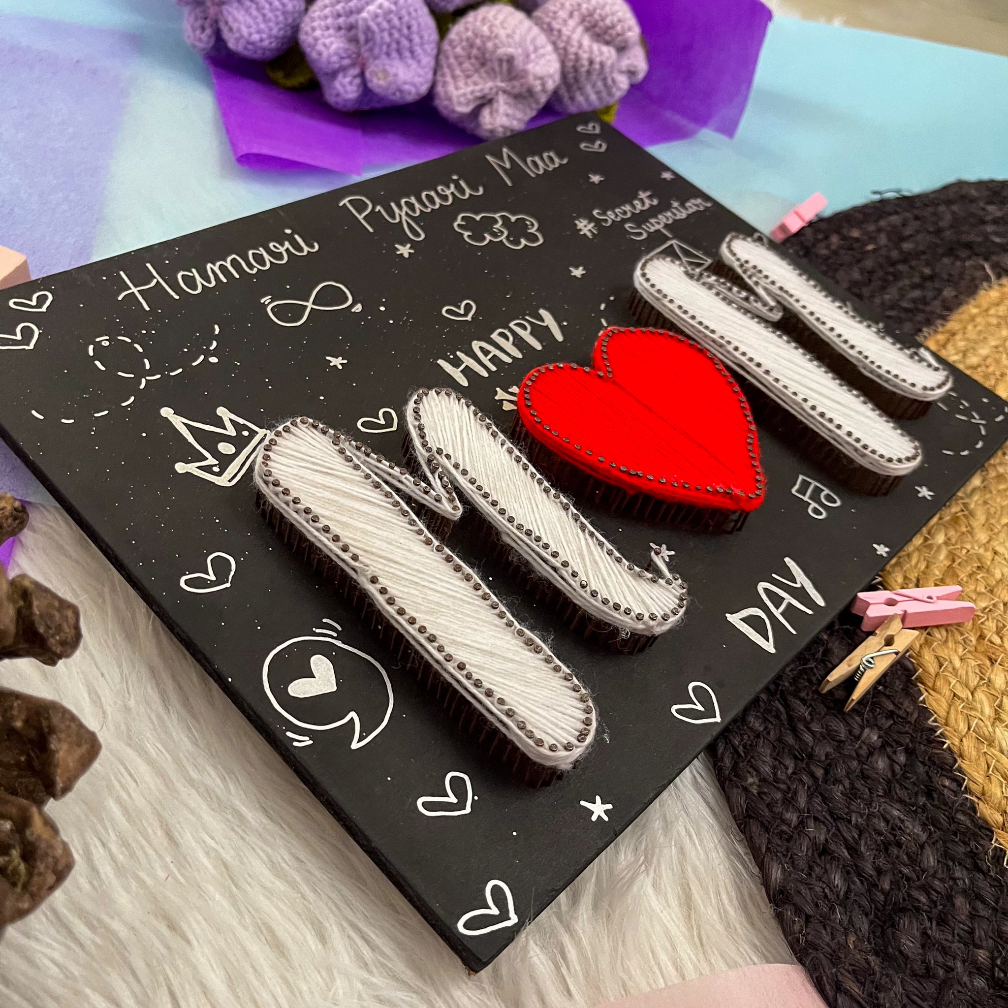 M❤️M String Art – Handmade Mother’s Day Gift