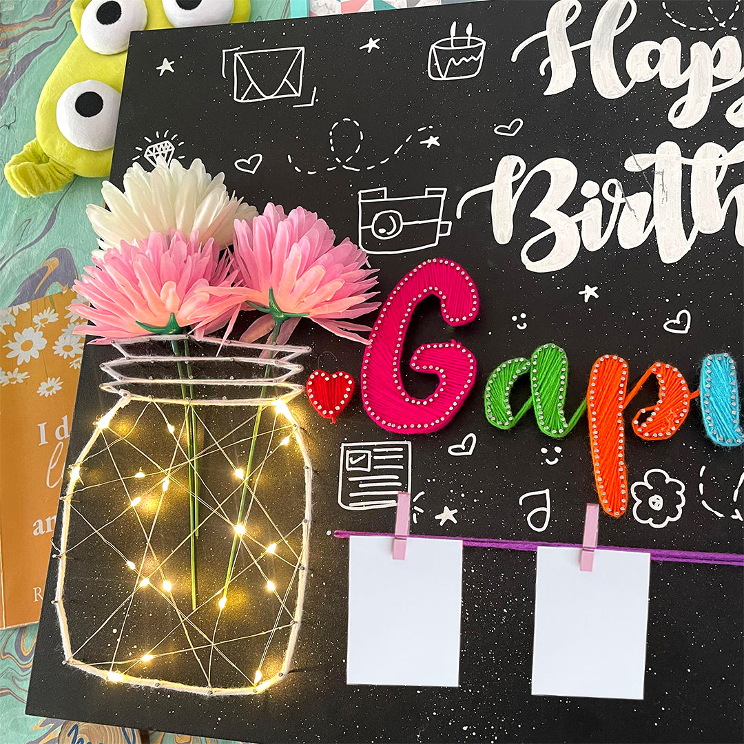Illuminating Wishes: Birthday String Art Gift