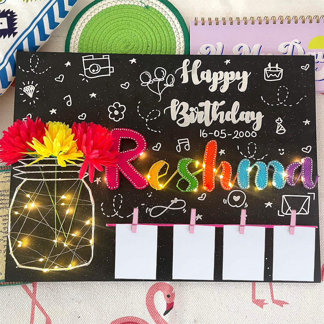 Illuminating Wishes: Birthday String Art Gift