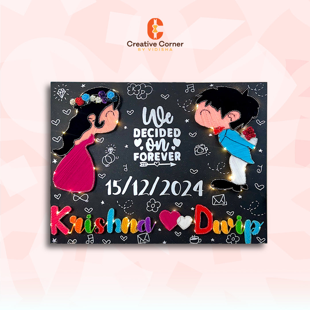 Personalized Couple String Art Gift – We Decided on Forever