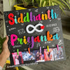 Personalized couple name string art with infinity and photos