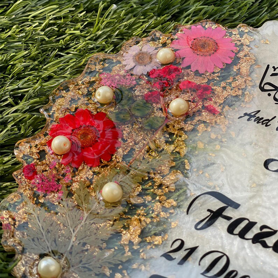 Couple Name Frame Resin Art
