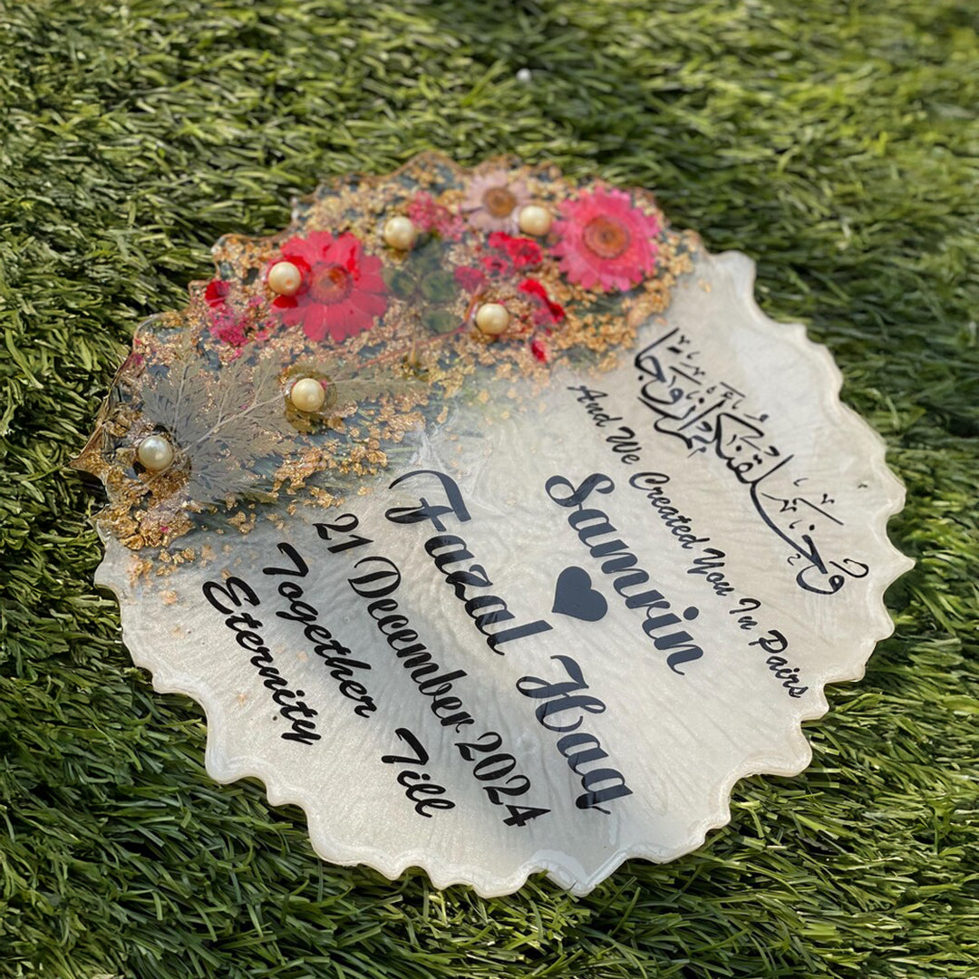 Couple Name Frame Resin Art