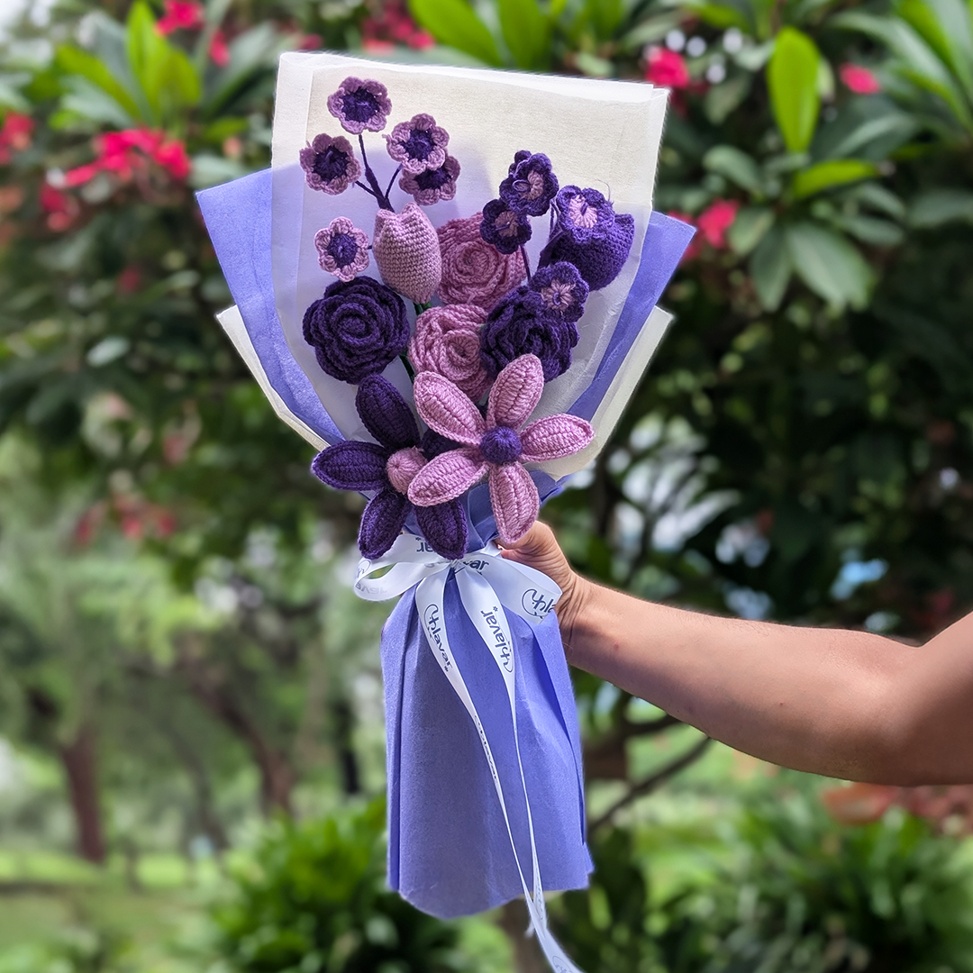 lavender flower bouquet Lavender Dreams – Crochet Flower Bouquet