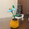 Tabletop Blue Lily – Handmade Crochet Decor