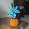 Tabletop Blue Lily – Handmade Crochet Decor