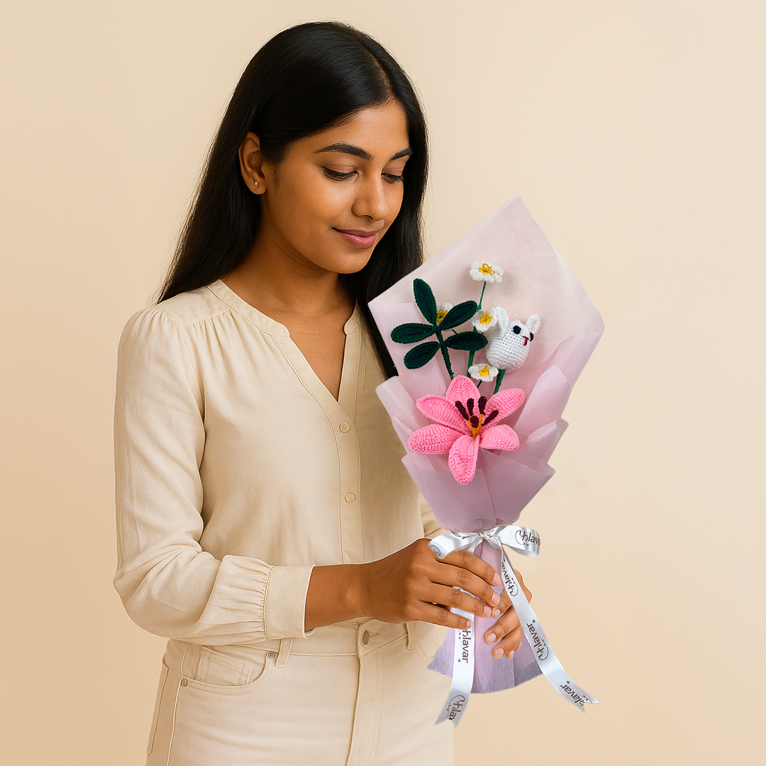 Pastel Garden – Handmade Crochet Bouquet