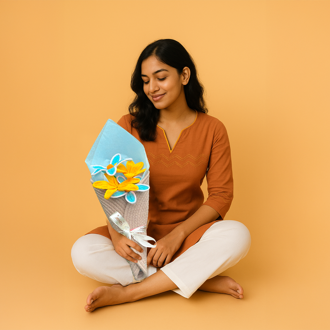 Sun & Sky – Crochet Lily Bouquet