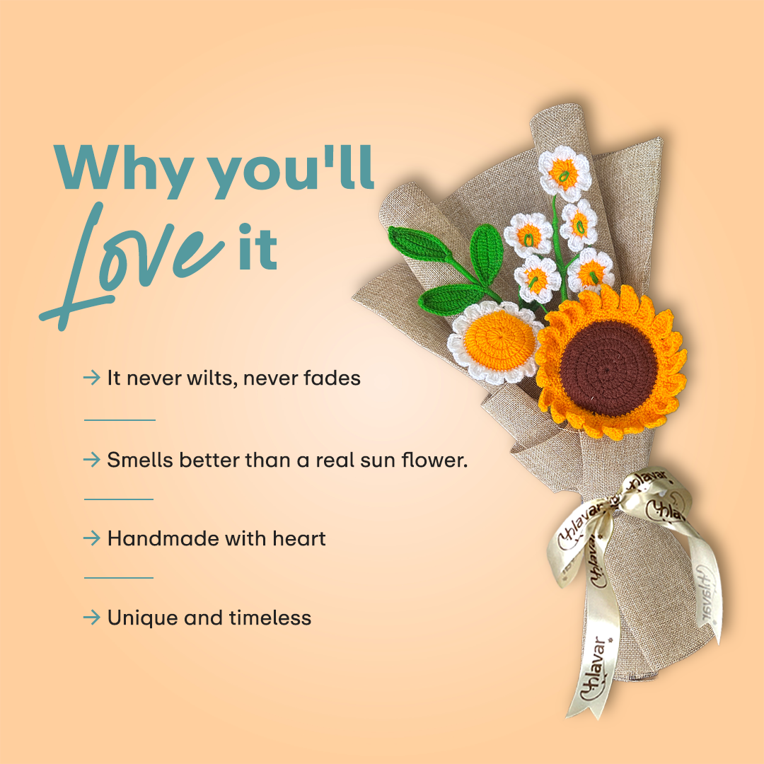 Sunshine Meadow – Crochet Bouquet