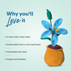 Tabletop Blue Lily – Handmade Crochet Decor