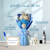 Blue & White Daisy Dried Flower Bouquet - Set of 6