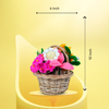Sunshine Basket – With Crochet Sunflower & Mixed Flowers