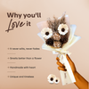 Rustic Daisy & Pinecone Dried Flower Bouquet - Premium Set of 6