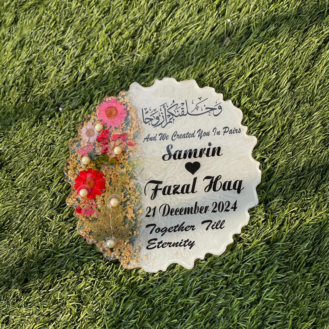 Couple Name Frame Resin Art